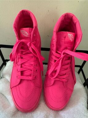 Vans Hot Pink High-Top Athletic Sneakers